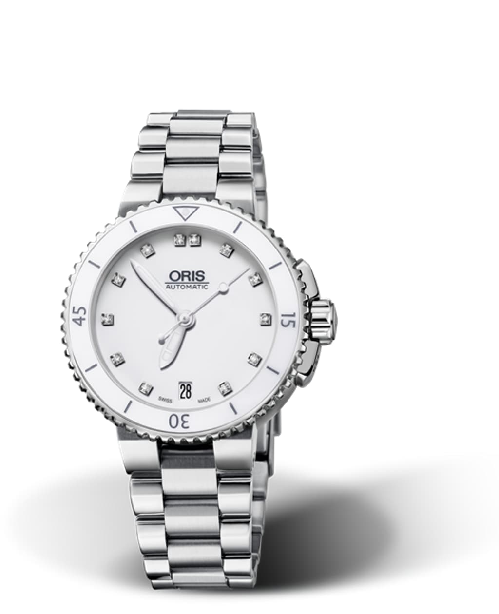 Aquis デイト ダイヤモンド - 01 733 7652 4191-07 8 18 01P | Oris